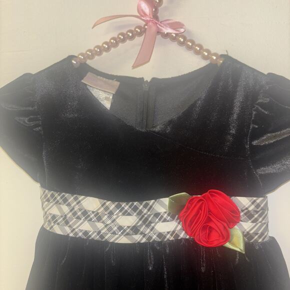 Black Fairy Pageant Dress Girl Sz 3 Sequin Back Zip Velvet Layered Tulle Lined - Picture 5 of 7